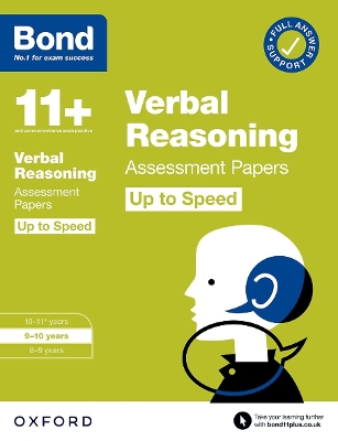 Bond 11+: Bond 11+ Verbal Reasoning Up to Speed Assessment Papers with Answer Support 9-10 Years book