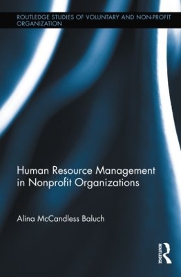 Human Resource Management in Nonprofit Organizations by Alina McCandless Baluch