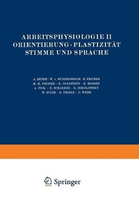 Arbeitsphysiologie II Orientierung · Plastizität Stimme und Sprache book