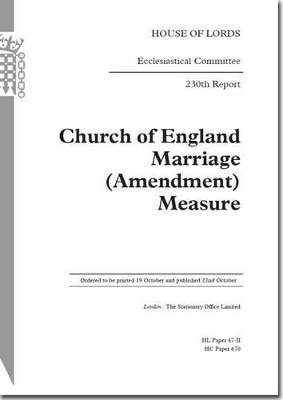 Church of England Marriage (Amendment) Measure book