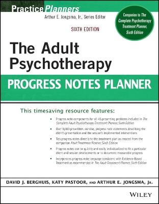 The Adult Psychotherapy Progress Notes Planner book