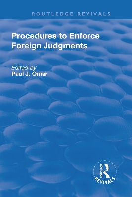 Procedures to Enforce Foreign Judgments book