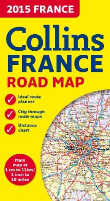 2015 Collins Map of France by Collins Maps