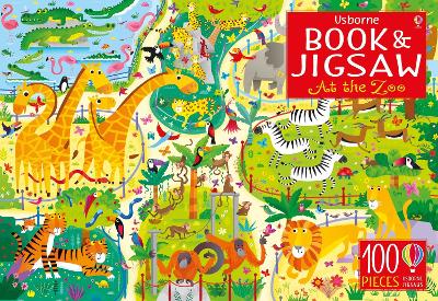 Usborne Book and Jigsaw At the Zoo book