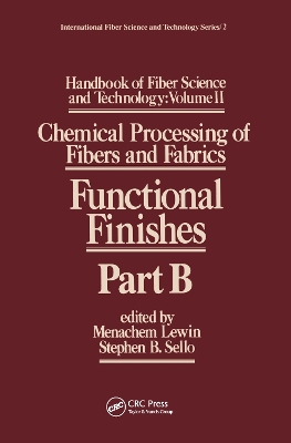 Handbook of Fiber Science and Technology by Menachem Lewin