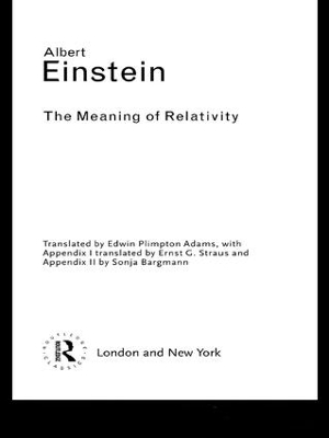 The Meaning of Relativity book