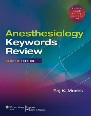 Anesthesiology Keywords Review book