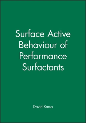 Surface Active Behaviour of Performance Surfactants book