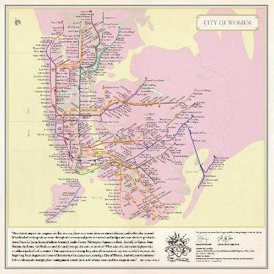 City of Women New York City Subway Wall Map (20 x 20 Inches) book