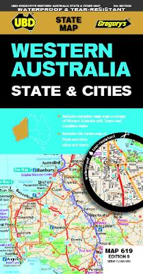 Western Australia State & Cities Map 619 9th ed waterproof book