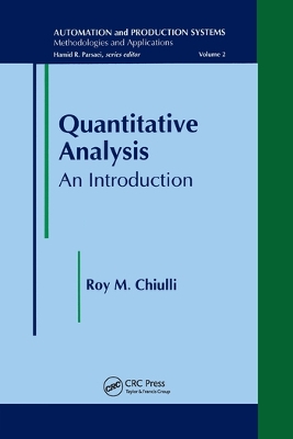 Quantitative Analysis: An Introduction by RoyM Chiulli