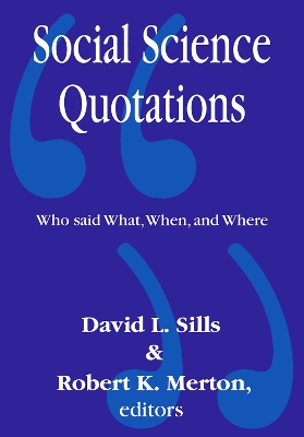 Social Science Quotations book