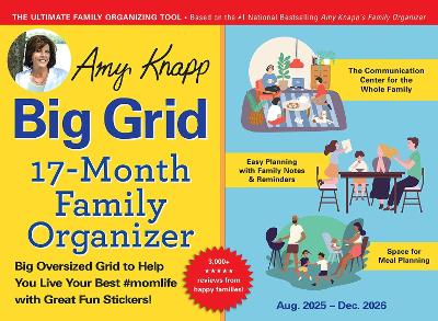 2026 Amy Knapp's Big Grid Family Organizer Wall Calendar: August 2025 - December 2026 book