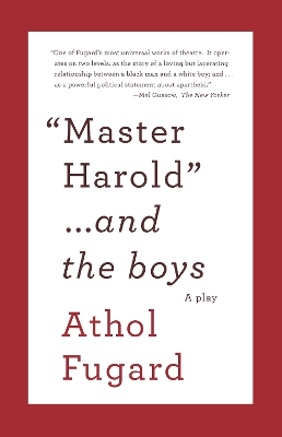 Master Harold and the Boys book