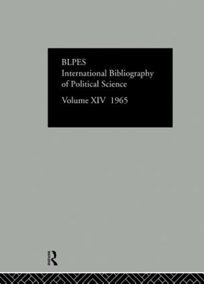 International Bibliography of the Social Sciences : Political Science by International Committee for Social Science Information and Documentation