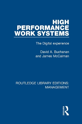 High Performance Work Systems book