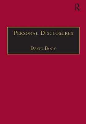 Personal Disclosures book