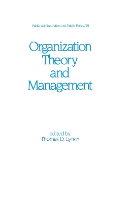 Organization Theory and Management book