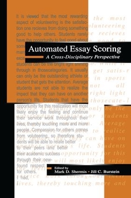 Automated Essay Scoring by Mark D. Shermis