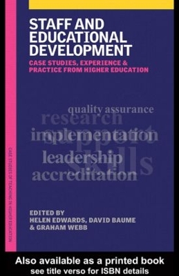 Staff and Educational Development: Case Studies, Experience and Practice book