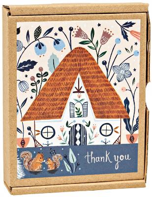 Cozy Cabin Thank You GreenThanks book