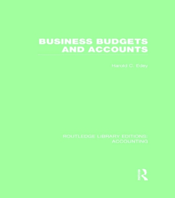 Business Budgets and Accounts book