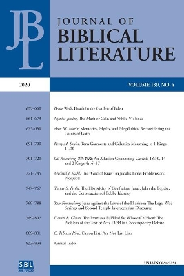 Journal of Biblical Literature 139.4 (2020) book