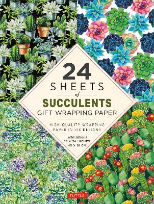 Succulents Gift Wrapping Paper - 24 sheets: 18 x 24