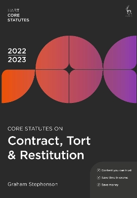 Core Statutes on Contract, Tort & Restitution 2022-23 book