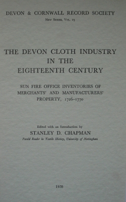 Devon Cloth Industry in the Eighteenth Century book