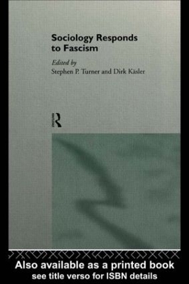 Sociology Responds to Fascism book