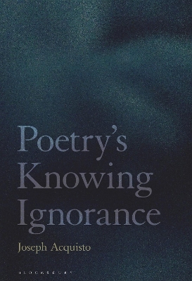 Poetry's Knowing Ignorance book