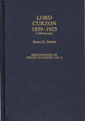 Lord Curzon, 1859-1925 book