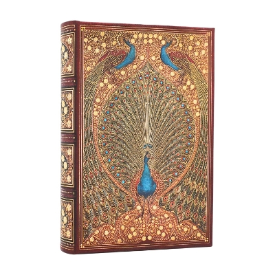 2026 Hafiz's Peacocks (Sangorski & Sutcliffe) Mini 12-month Day-at-a-Time Hardcover Flexi Dayplanner 2026 (Elastic Band Closure) book