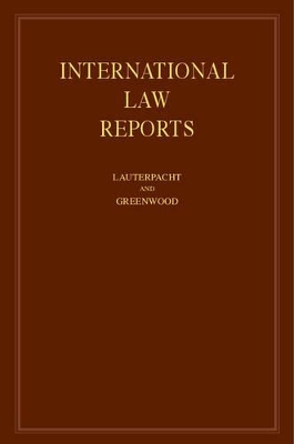 International Law Reports by Elihu Lauterpacht