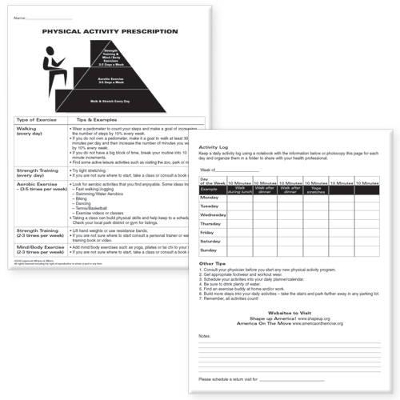Physical Activity Prescription Pads (Set of 2) book