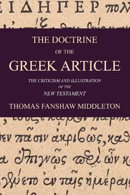 The Doctrine of the Greek Article book