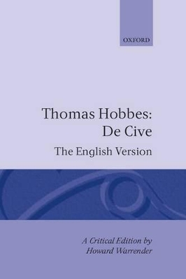 De Cive: The English Version book