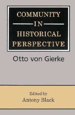 Community in Historical Perspective book
