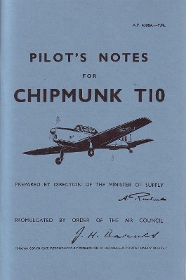 Pilot's Notes for Chipmunk T10 book