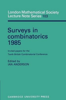 Surveys in Combinatorics 1985 book