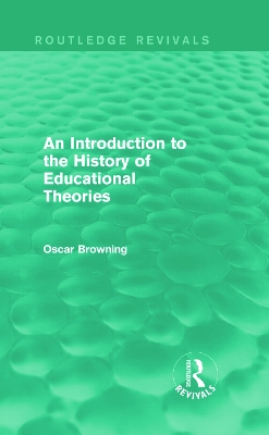 Introduction to the History of Educational Theories book