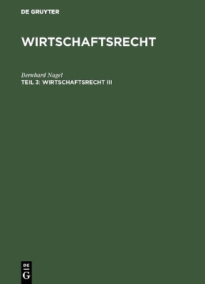 Wirtschaftsrecht III book