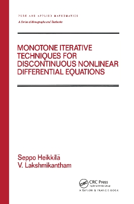 Monotone Iterative Techniques for Discontinuous Nonlinear Differential Equations book