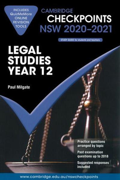 Cambridge Checkpoints NSW Legal Studies Year 12 2020-2021 book