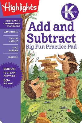 Kindergarten Add and Subtract Big Fun Practice Pad book