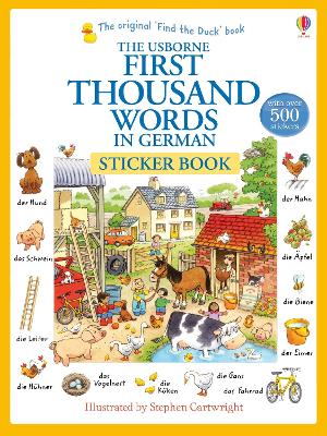 First Thousand Words In German Sticker Book by Heather Amery