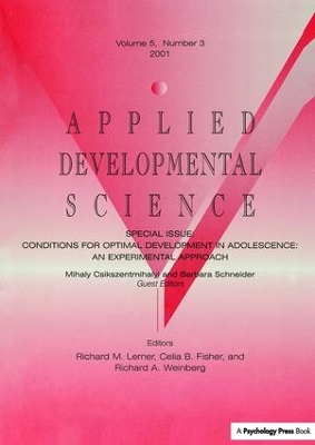 Conditions for Optimal Development in Adolescence book