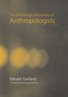 Routledge Dictionary of Anthropologists book
