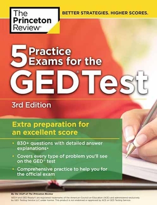 5 Practice Exams for the GED Test book